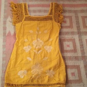 Free People embroidered crochet summer dress